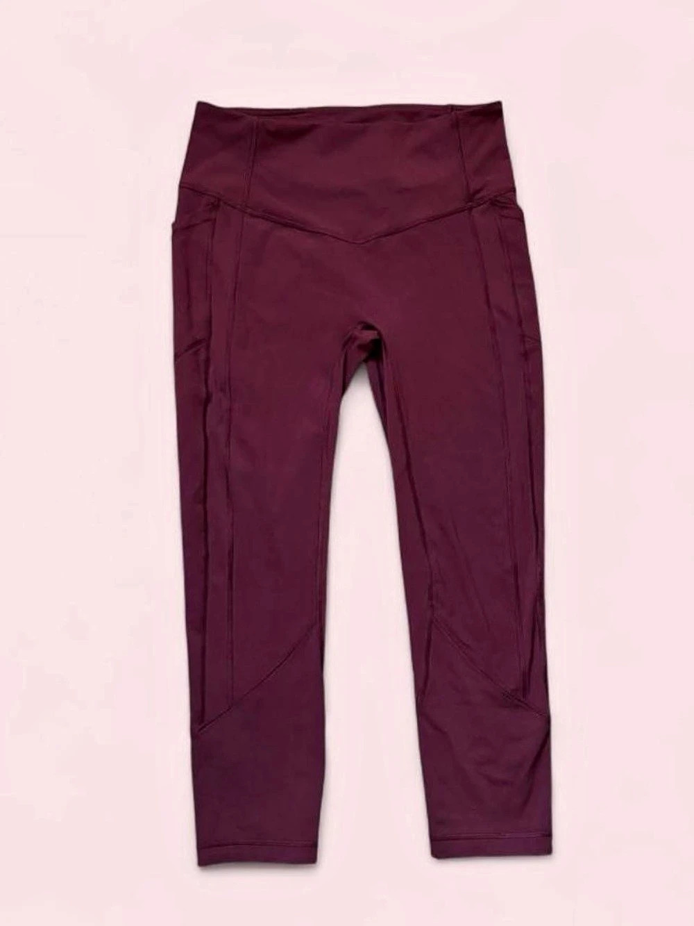 lululemon burgundy all the right places crop leggings